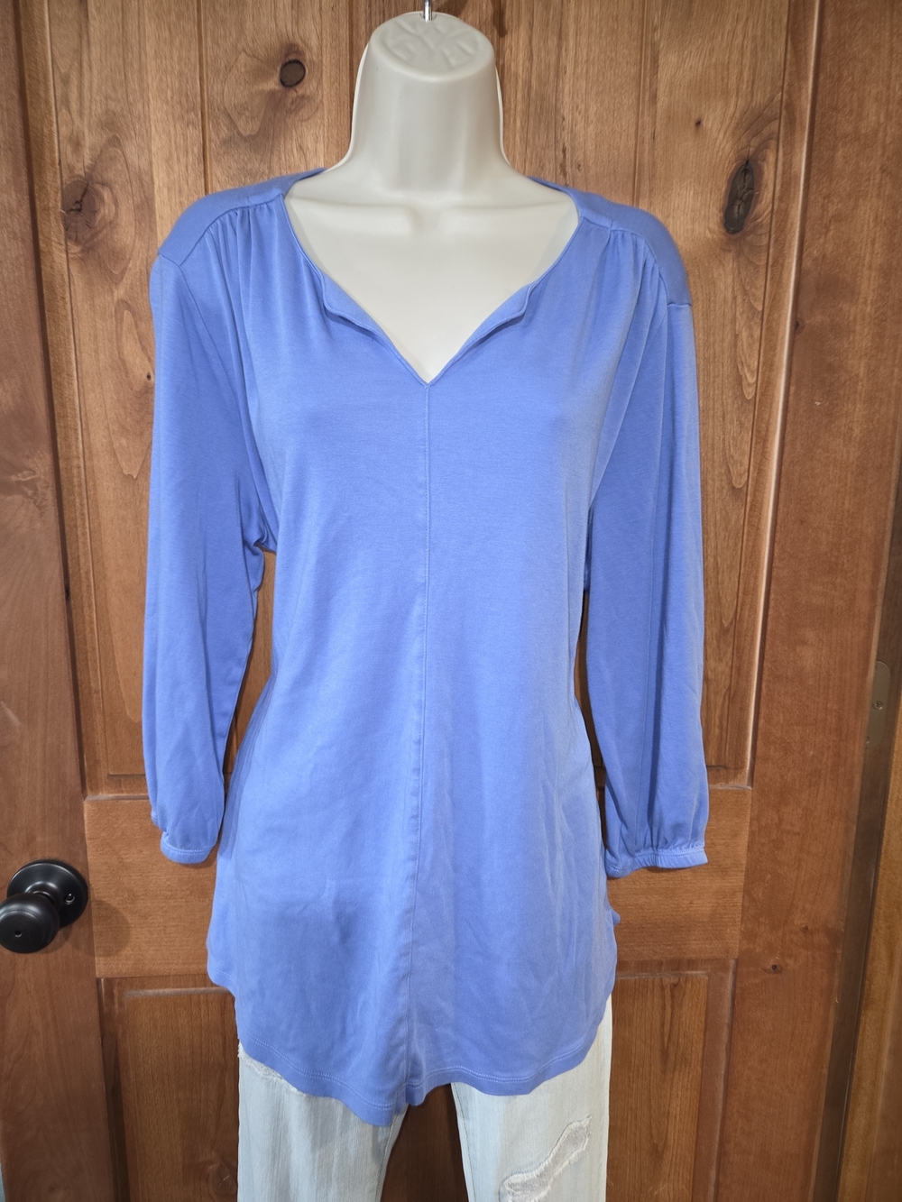 Lands' End Periwinkle V-Neck Long Sleeve Tunic